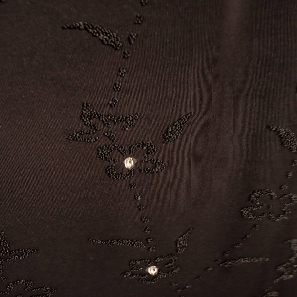 CDC Signature Collection Black Gown with Beads and Rhinestones Size Medium - Picture 3 of 7